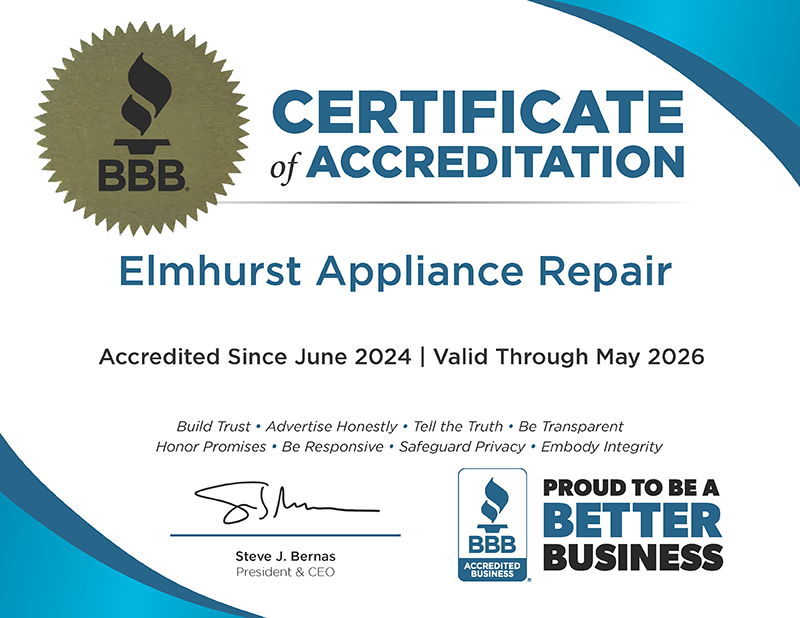 Elmhurst Appliance Repair BBB A+ Rating
